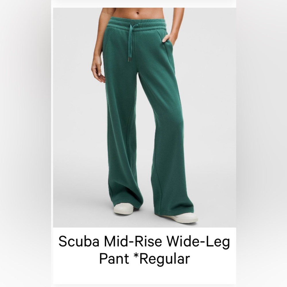 Lululemon Scuba Wide Leg turquoise Pants